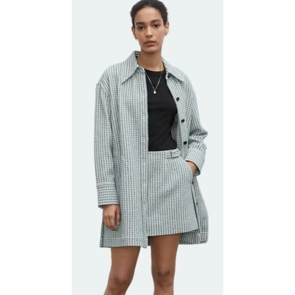 Club Monaco Jackets & Blazers - Club Monaco EUC Tweed Boucle Overshirt Jacket Coat Shaket Size M Checkered